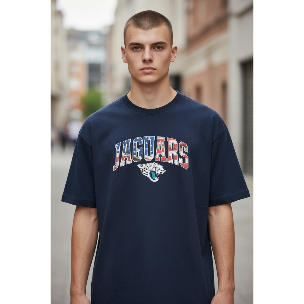 1130 Fanatics NFL Jacksonville Jaguars Navy Blue Flag Graphic Mens XLT NEW